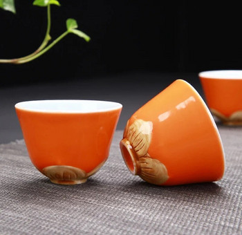 Creative Teaware Persimmon Model Kung Fu Ceramic Tea Set Σετ κατσαρόλας και φλιτζάνια Gaiwan Teeware Teware Teacups Teapot Coffee Teapot Cup