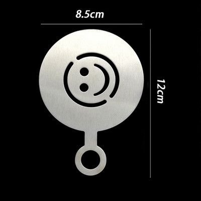 Nerūdijančio plieno kavos trafaretas Latte Cappuccino dekoravimo trafaretai Tortas Sausainiai Purškiami dažai Art Kepimo Formos Kavos Priedai