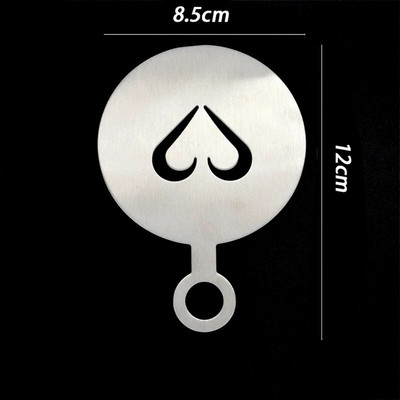 Nerūdijančio plieno kavos trafaretas Latte Cappuccino dekoravimo trafaretai Tortas Sausainiai Purškiami dažai Art Kepimo Formos Kavos Priedai