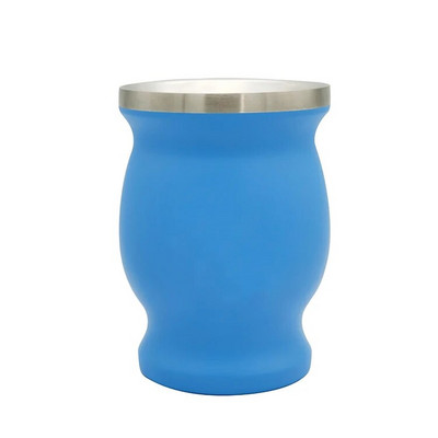 230ml Yerba Mate puodelių rinkinys iš nerūdijančio plieno su dvigubu valymo šepetėliu šiaudeliais nuo nuplikimo izoliuotas puodelis namų arbatos indai