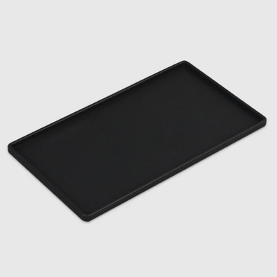 1 buc. Tavă plată din plastic siliconic, pătrată, anti-alunecare, suport răsucibil, suport mobil, tavă pentru săpun, cafea, ceai, suport pentru tacâmuri, 200 mm