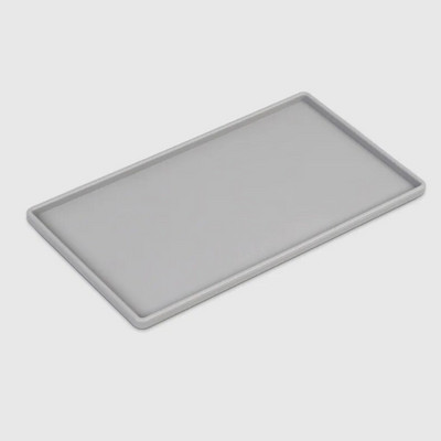 1 buc. Tavă plată din plastic siliconic, pătrată, anti-alunecare, suport răsucibil, suport mobil, tavă pentru săpun, cafea, ceai, suport pentru tacâmuri, 200 mm