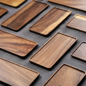 Правоъгълна дървена табла за сервиране на маса Чиния за закуски Съд за съхранение на храна за дома на хотела