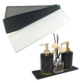 Silikoninis minkštas kilimėlis organizatoriaus padėklas neslystantis kilimėlis plastikinis plokščias 276 mm neslystantis sukamasis butelių laikiklis vonios kambariui arba stalviršiui