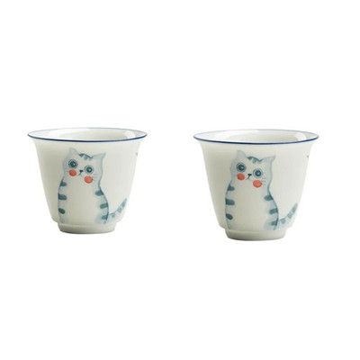 Ръчно рисувана котка Чайник Сладък анимационен Китайски керамичен чайник Чайник Чай Церемония Комплект Мляко Oolong Чай Tie Guan Yin Чаен тип