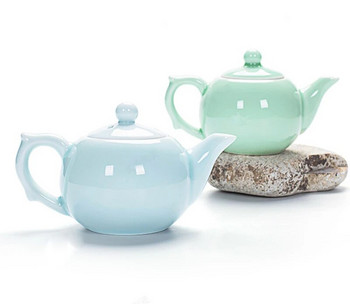 Creative Celadon τσαγιέρα μικρή τσαγιέρα ψαριού, Εκλεκτός βραστήρας τσαγιέρας, Σετ τσαγιού για καφέ, Κινεζικές παραδόσεις Flower Tea Pot Teaware