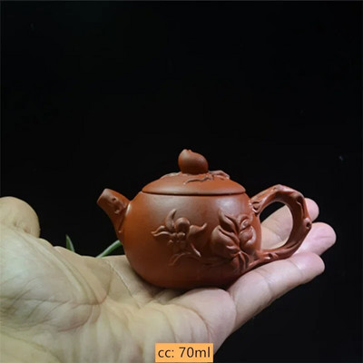 Mini ljubičasti glineni čajnik Zhu Mud čajnik malog kapaciteta Kineski dodaci za ceremoniju čaja Prilagođeni kućni set za čaj Dekoracija