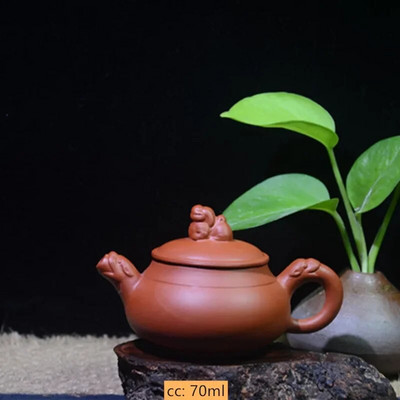 Mini ljubičasti glineni čajnik Zhu Mud čajnik malog kapaciteta Kineski dodaci za ceremoniju čaja Prilagođeni kućni set za čaj Dekoracija