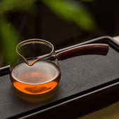 Kreativna drvena ručka na strani radilice Stakleni dozator čaja Šalica s filtrom Kungfu čajnik otporan na toplinu Čajnik Aparat za čaj