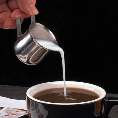 Konyhai rozsdamentes acél tejhabos kancsó Espresso gőz kávé Barista kézműves latte cappuccino tejes csésze habos kancsó