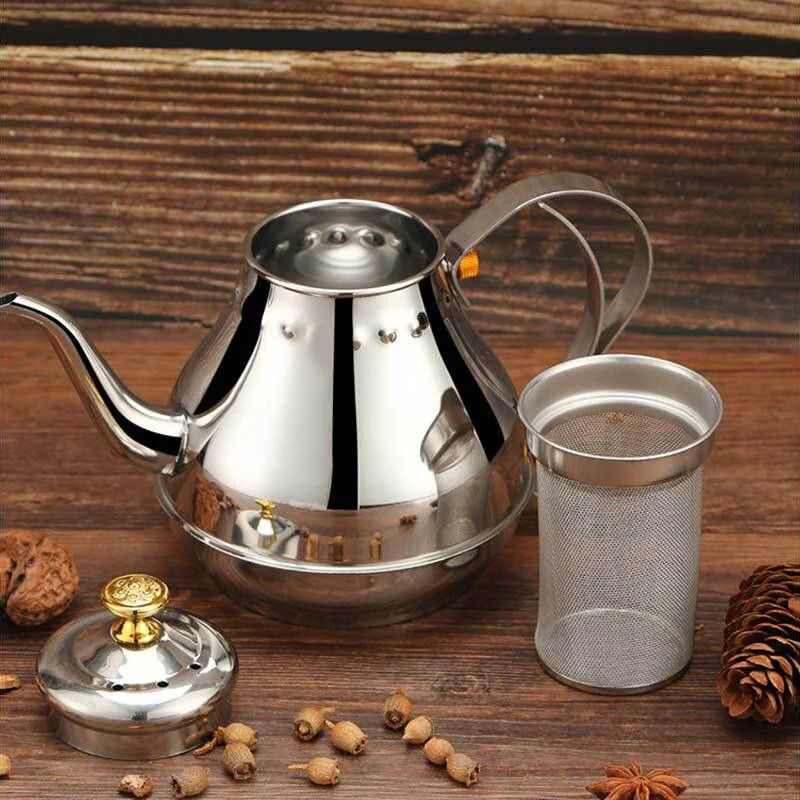 1.2/1.8L чайник с филтър за чай 304 неръждаема стомана кана за кафе чайник чайник индукционна готварска печка универсален кухненски инструмент