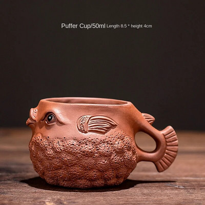Molio puodas Buitinė Kungfu arbata Kūrybinis rankų darbo Fugu arbatinukas su purpuriniu smėliu Yixing Zisha arbatinukas arbatai puodelyje šildomame virdulyje