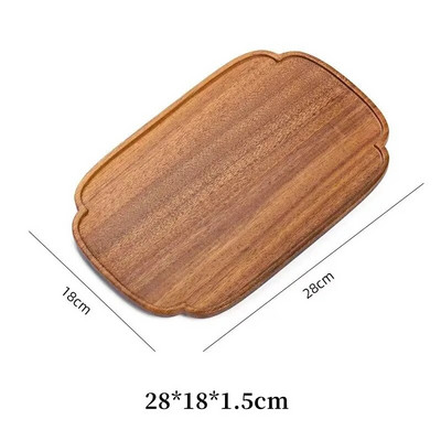 Ovaalse kujuga bambusest puidust taldrik Kreeka pähkli puidust kandik ristkülikukujuline taldrik Puuviljade säilitusalused Hotelli kodukaunistustarbed