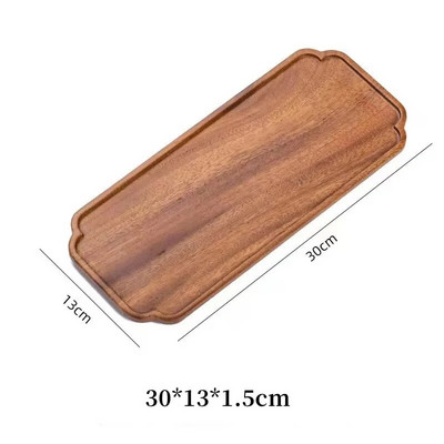 Ovaalse kujuga bambusest puidust taldrik Kreeka pähkli puidust kandik ristkülikukujuline taldrik Puuviljade säilitusalused Hotelli kodukaunistustarbed