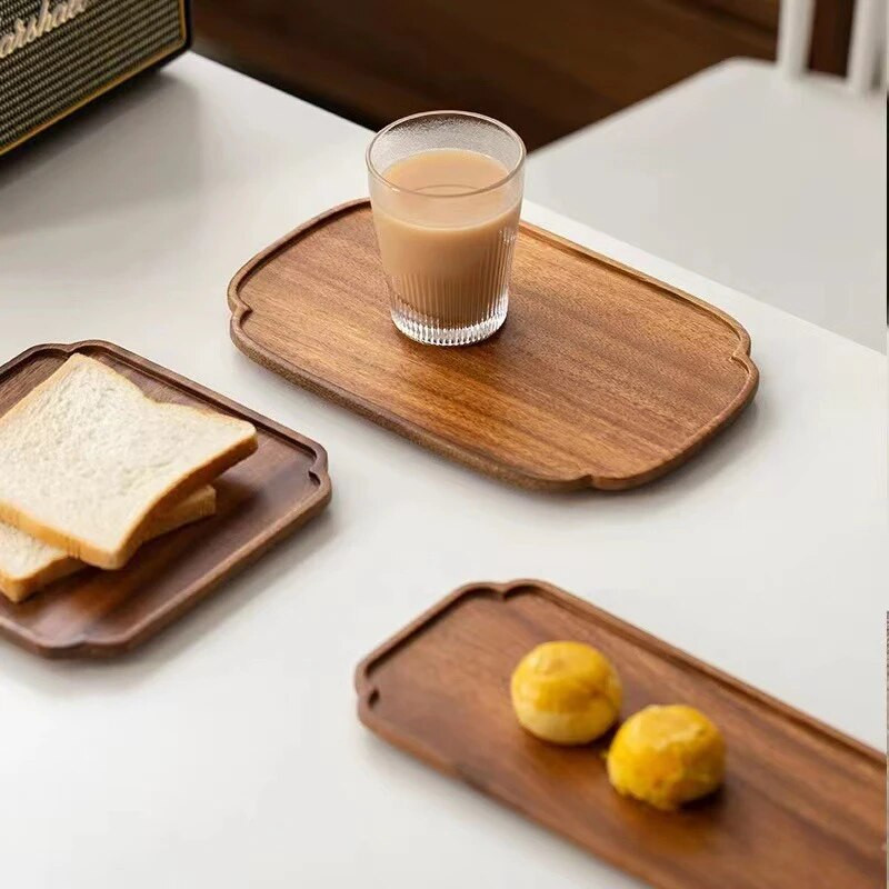 Ovaalse kujuga bambusest puidust taldrik Kreeka pähkli puidust kandik ristkülikukujuline taldrik Puuviljade säilitusalused Hotelli kodukaunistustarbed