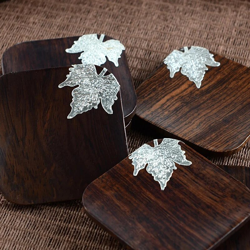 Podloga za čaj od punog drva od crne sandalovine, okrugli kvadratni podmetač za zdjelu čaja, kineski Six Gentlemen Kungfu pribor za set za čaj