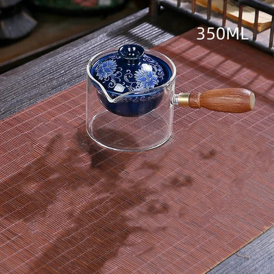 Naujo stiliaus keraminis stiklinis arbatinukas Kinijos Gongfu arbatinukas 360 rotacijos arbatos virimo aparatas Automatinis vieno puodo arbatinukas arbatai