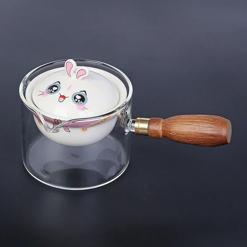 Naujo stiliaus keraminis stiklinis arbatinukas Kinijos Gongfu arbatinukas 360 rotacijos arbatos virimo aparatas Automatinis vieno puodo arbatinukas arbatai