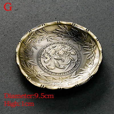 Vintage κράμα τσαγιού σουβέρ θήκη για φλιτζάνια μόνωση αντίκες χάλκινο Kung fu Δίσκος τσαγιού Ματ Μαξιλαράκι για καφέ Σουπλά Αξεσουάρ τσαγιού