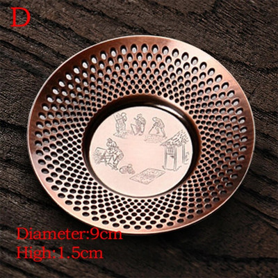 Vintage κράμα τσαγιού σουβέρ θήκη για φλιτζάνια μόνωση αντίκες χάλκινο Kung fu Δίσκος τσαγιού Ματ Μαξιλαράκι για καφέ Σουπλά Αξεσουάρ τσαγιού