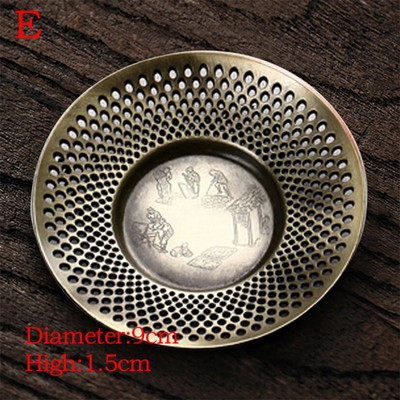 Vintage κράμα τσαγιού σουβέρ θήκη για φλιτζάνια μόνωση αντίκες χάλκινο Kung fu Δίσκος τσαγιού Ματ Μαξιλαράκι για καφέ Σουπλά Αξεσουάρ τσαγιού