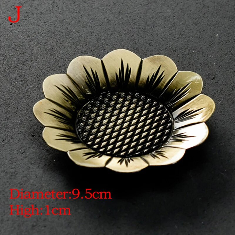 Vintage κράμα τσαγιού σουβέρ θήκη για φλιτζάνια μόνωση αντίκες χάλκινο Kung fu Δίσκος τσαγιού Ματ Μαξιλαράκι για καφέ Σουπλά Αξεσουάρ τσαγιού