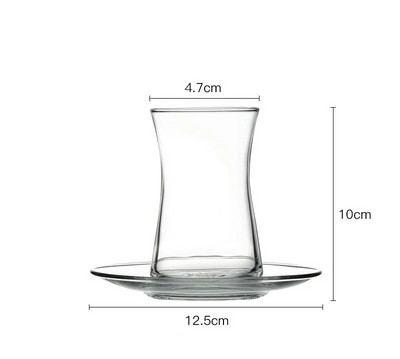 160/170 ml Čaša za crni čaj Setovi tanjurića Čaše za čaj Čaše za espresso kavu Komplet poslužavnika za kavu Staklena čaša otporna na toplinu Kućno posuđe