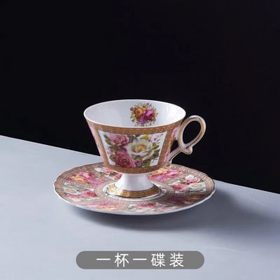 Ružičaste šalice za kavu visoke noge, porcelan, srednjovjekovna šalica za kavu, set tanjurića, set šalica za čaj, posuđe za kavu, posuđe za čaj, kućno posuđe