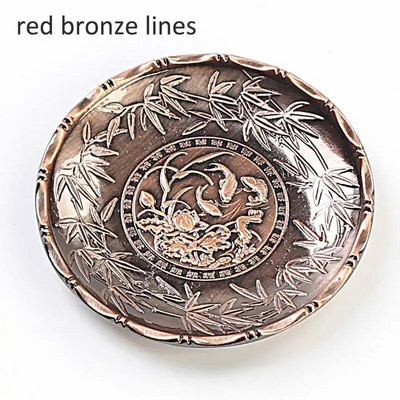 1 vnt gėrimų arbatos padėkliukas karščiui atsparaus lydinio vario arbatos padėklai Kavos puodelio kilimėliai aptarnavimo stalai arbatos indų laikiklis stalo dekoravimas