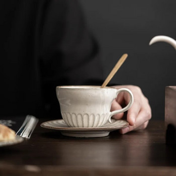 Κεραμικό σετ καφέ Ιαπωνικού στυλ Σετ οικιακής χρήσης ρετρό φλιτζάνι Φλιτζάνι Ψημένος Χειροποίητο Φλιτζάνι Καφέ Κούπα Φλιτζάνι Τσαγιού Φλιτζάνι Νερού