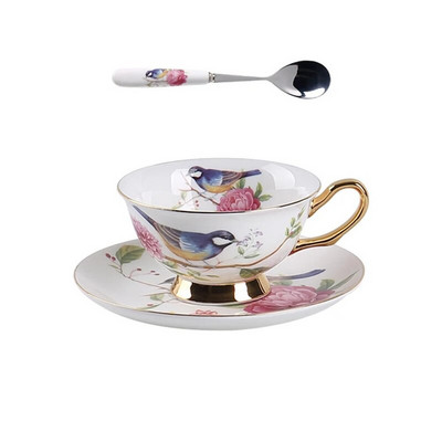 Šalica za kavu od finog porculana Klasični cvjetni set šalica za čaj Keramička šalica za latte kavu i tanjurić Set Porculanska šalica za čaj Poklon posuđe