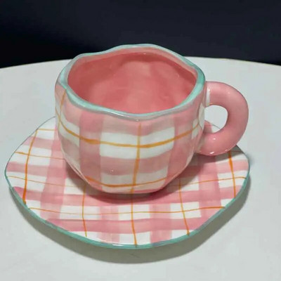 Ručno oslikano plavo nebo i bijeli oblaci Šalica za kavu Kreativna keramička šalica Šalica za mlijeko Šalica za doručak Posuđe Unikatan poklon