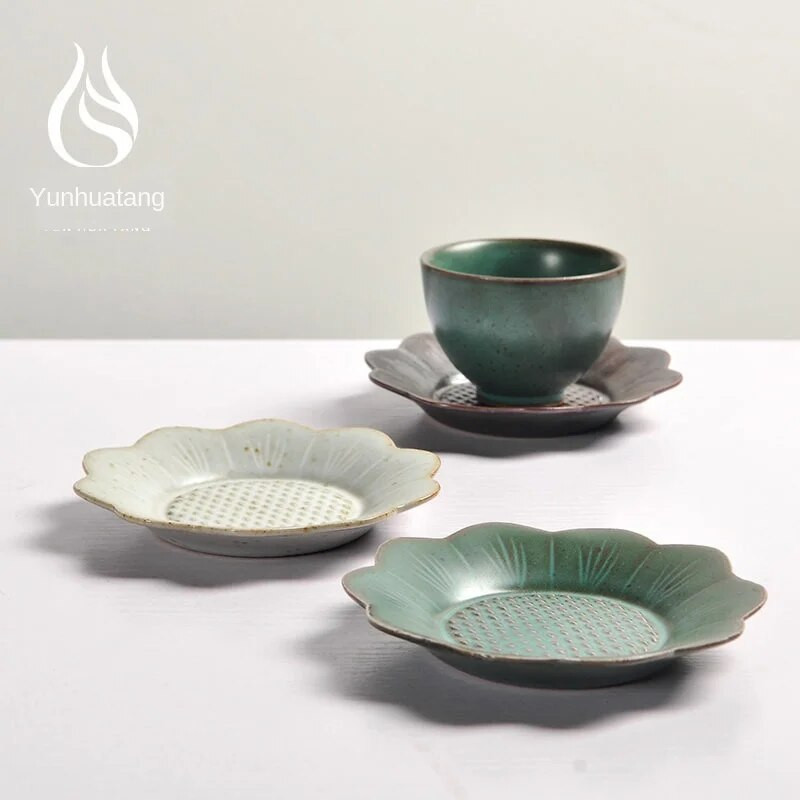 Kreativno japansko zemljano posuđe Tea Manual Vintage Podmetači Dehua Keramički Kung Fu Tea Izolacijska prostirka Tanjurić Servis za čaj Siteel