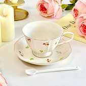 Izvrsna keramička šalica i tanjurić, šalice za poslijepodnevni čaj i desertni tanjur za kućnu upotrebu, elegantna uredska šalica za kavu, francuska šalica za kavu