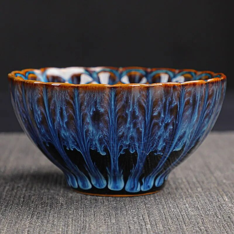 1PCS Kiln Transformation Tianmu Jianzhan Ceramic Master Čaša za čaj Šalica za čaj Jedna šalica Kung Fu Set za čaj Zdjela za čaj Degustacija čaja Alien Cu