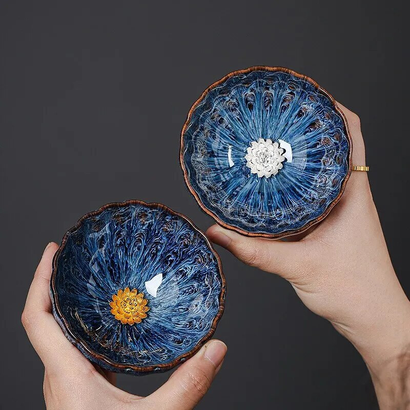 1PCS Kiln Transformation Tianmu Jianzhan Ceramic Master Čaša za čaj Šalica za čaj Jedna šalica Kung Fu Set za čaj Zdjela za čaj Degustacija čaja Alien Cu