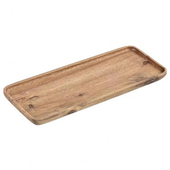Ξύλινος δίσκος αποθήκευσης Πολλαπλών χρήσεων σερβιρίσματος Τροφίμων Ποτών Ορθογώνιο Teaware Επιδόρπιο Καραμέλα Φρούτα Ψωμί Πιάτο από μασίφ ξύλο για το σπίτι