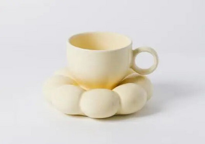 Keramička šalica za kavu i set tanjura Slatki cvjetovi suncokreta Šalica za čaj od mlijeka Šalica za doručak Desert Šalica od zobene kaše Ukras za stol za dom