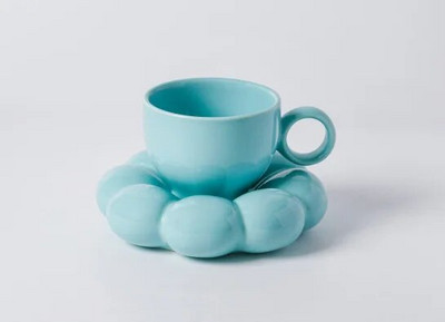 Keramička šalica za kavu i set tanjura Slatki cvjetovi suncokreta Šalica za čaj od mlijeka Šalica za doručak Desert Šalica od zobene kaše Ukras za stol za dom