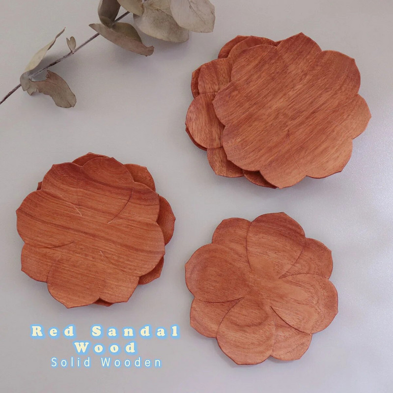 Amgo Drveni podmetač za čaše u japanskom stilu Podloga za šalicu čaja i kave Stol Podloga za piće otporna na toplinu Dekoracija za vjenčanje