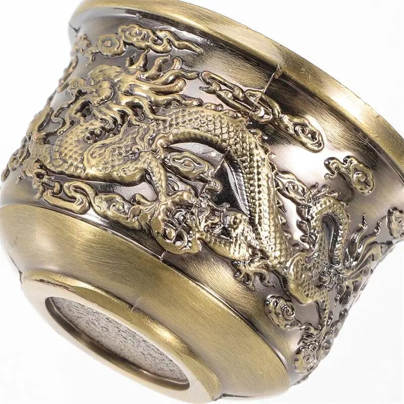 1db Vintage teáscsésze poharak Serleg pohár kehely Kungfu Royal Brass Shot ivócsésze fémötvözet Retro Dragon Borpohár