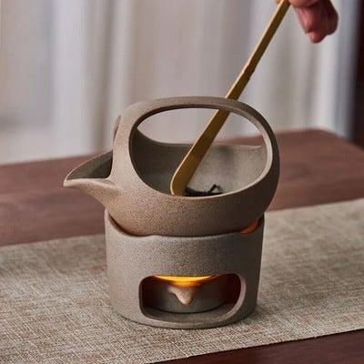 Plită de ceai ceramică dispozitiv de trezire a ceaiului accesorii pentru ceremonia ceaiului mic de uz casnic intensificator de aromă a ceaiului lumânare prăjitor prăjitor de ceai