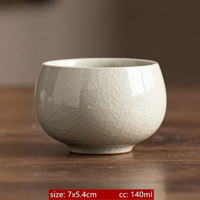 140 ml Išskirtinio ledo įtrūkimo glazūros keraminiai arbatos puodeliai Rankomis dažyti porcelianiniai puodeliai Tradiciniai išskirtiniai arbatos puodeliai arbatos priedai
