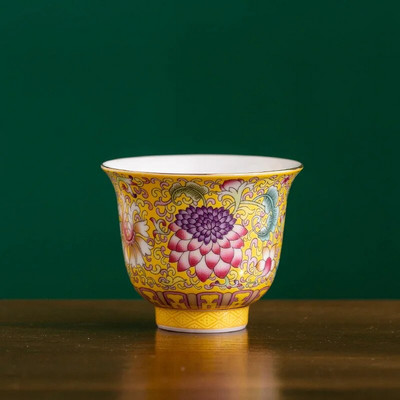 Kina Prekrasna neobična vintage estetska porculanska šalica Teware Ceramic Glaze Ceremony For Puer High White Flower Mug Tea