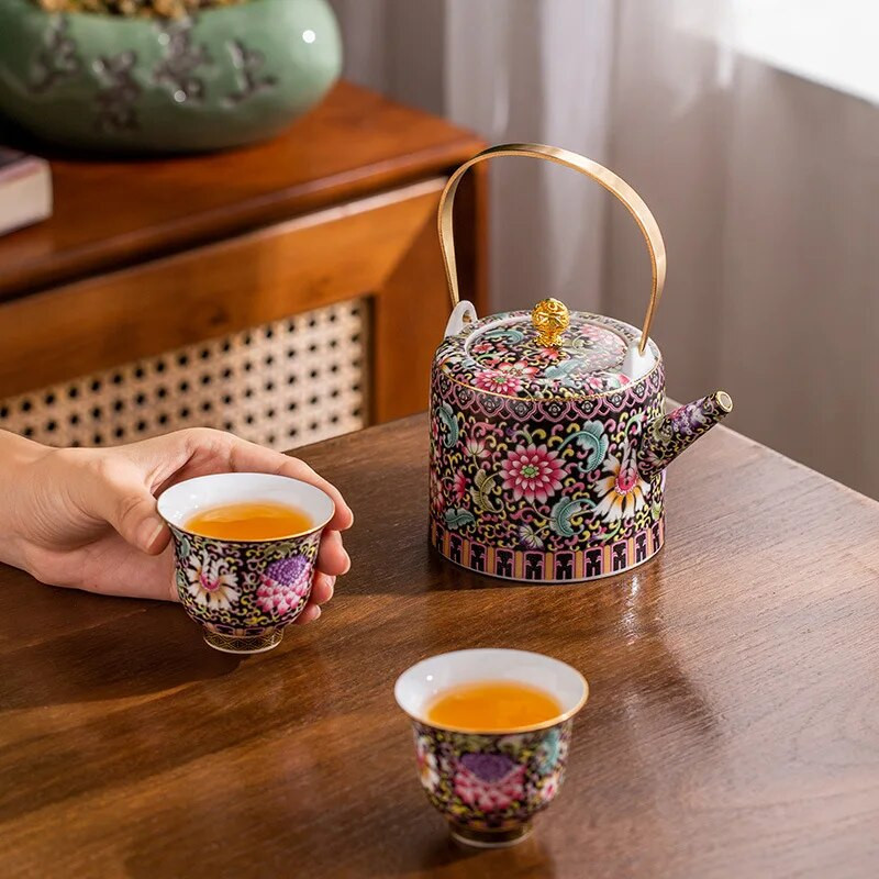Kina Prekrasna neobična vintage estetska porculanska šalica Teware Ceramic Glaze Ceremony For Puer High White Flower Mug Tea