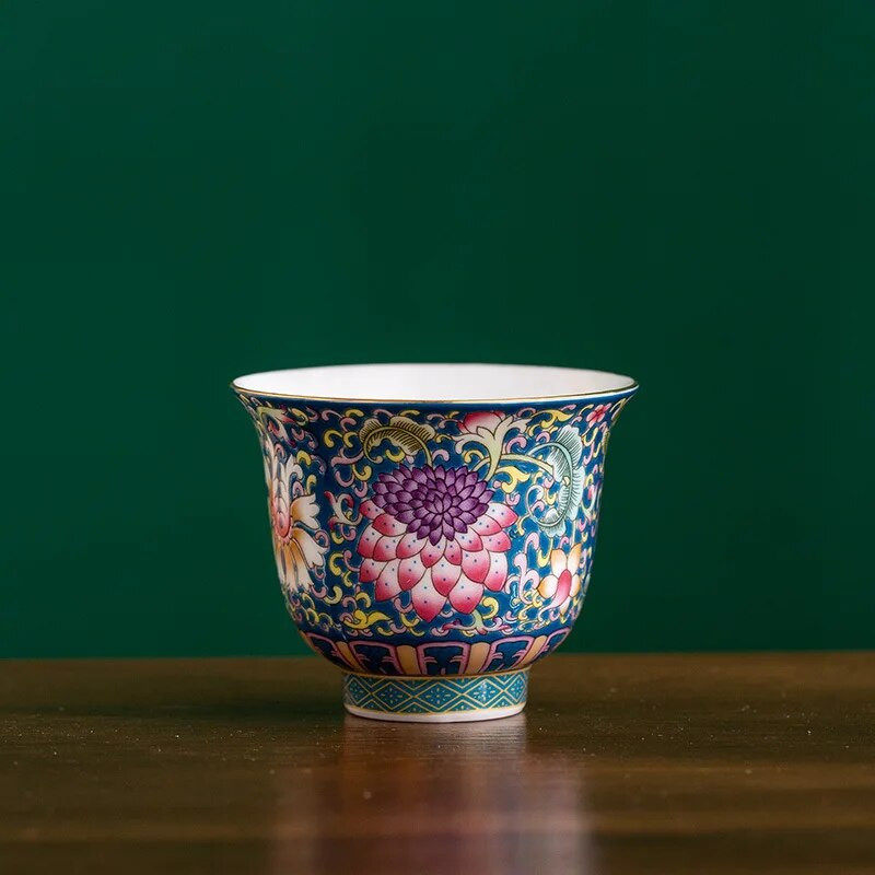 Kina Prekrasna neobična vintage estetska porculanska šalica Teware Ceramic Glaze Ceremony For Puer High White Flower Mug Tea