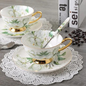 Set šalica za kavu s klasičnim uzorkom Keramička šalica za kavu i tanjur Luksuzne kreativne šalice za crni čaj Keramičke šalice za kavu i tanjuri