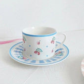 Kreativna retro šalica za kavu i set tanjura Praktični tanjur za kolače od dva dijela Keramički tanjur Šalica za čaj s mlijekom Kuhinjski pribor