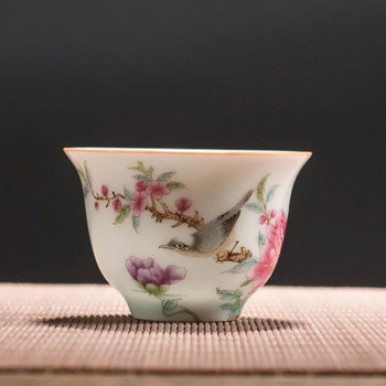Емайлиран керамичен сервиз за чай в китайски стил Чаша, ръчно рисувана чаша за домакински майстор чаша, съдове и прибори, консумативи, декорация на дома