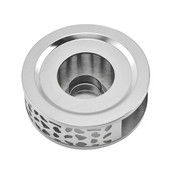 Tuščiaviduris nerūdijančio plieno šildytuvas, buitinis arbatos stovas, žvakių pagrindas, arbatinuko puodeliai, 18,5 cm x 5 cm